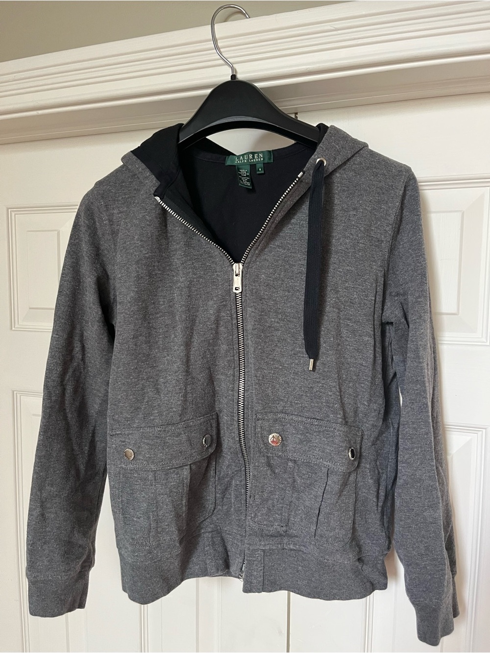 Ralph Lauren women’s Charcoal Gray Zip-Up Hoodie